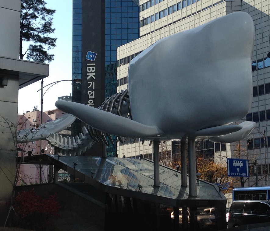 Whale Sculpture in Seoul