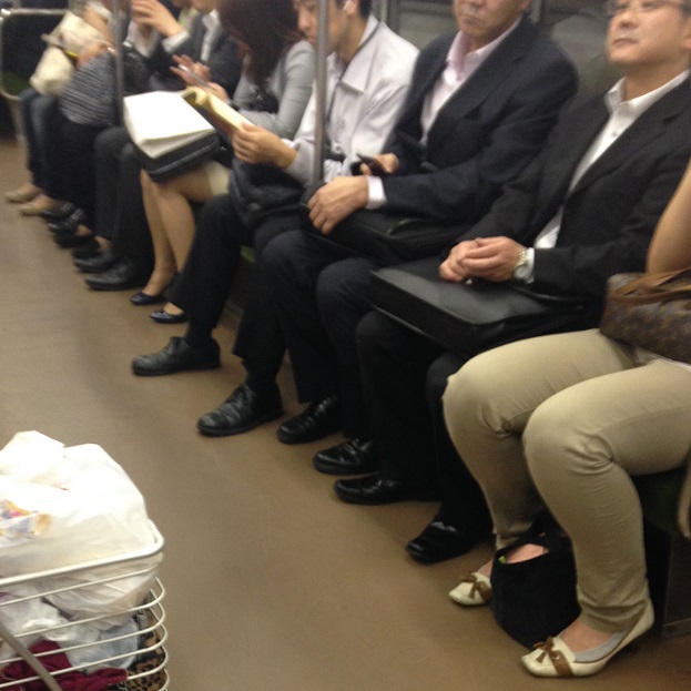 Shoes on the Japanese Subway