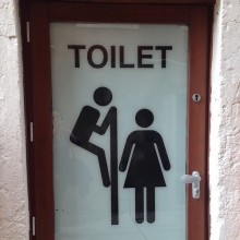 Toilet Sign in Venice